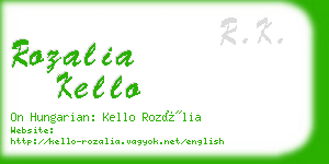 rozalia kello business card